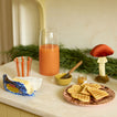 Kitchen vignette with waffles, butter, and velvet mushroom.