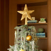 Natural tree topper on tree