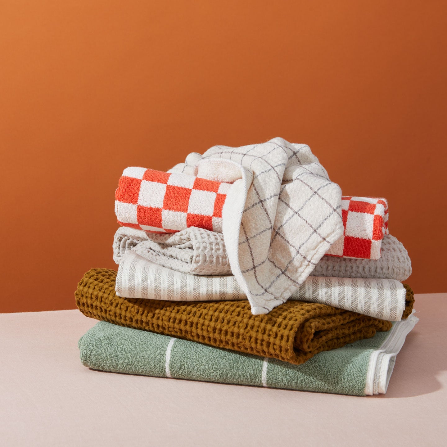 Simple Waffle Towel - Light Grey