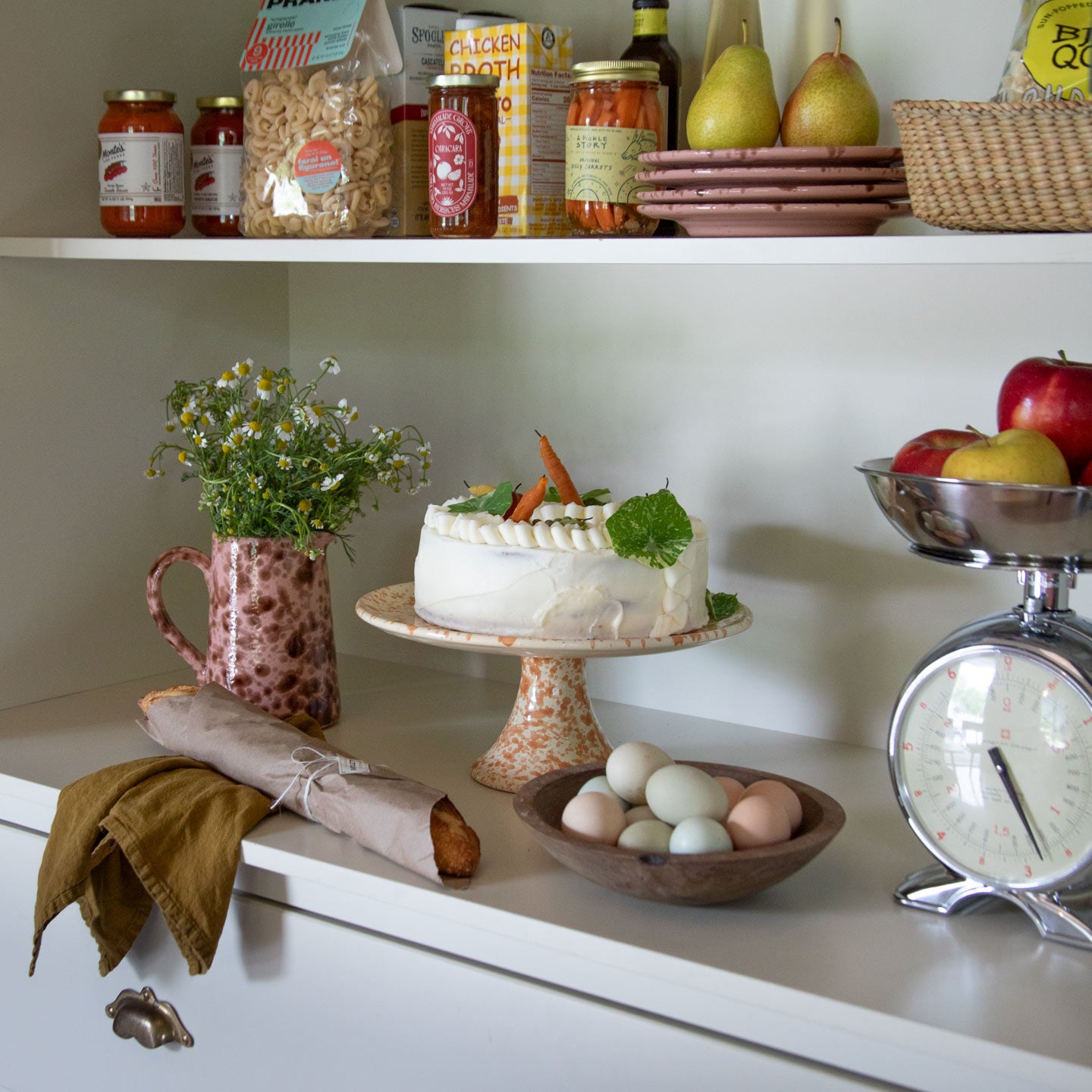 Splatter Cake Stand - Blush/Terracotta