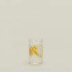 Hobnail Tumbler in Clear filled with water and fruit.