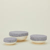 Linen Bowl Cover, Set of 3 - Blue Stripe