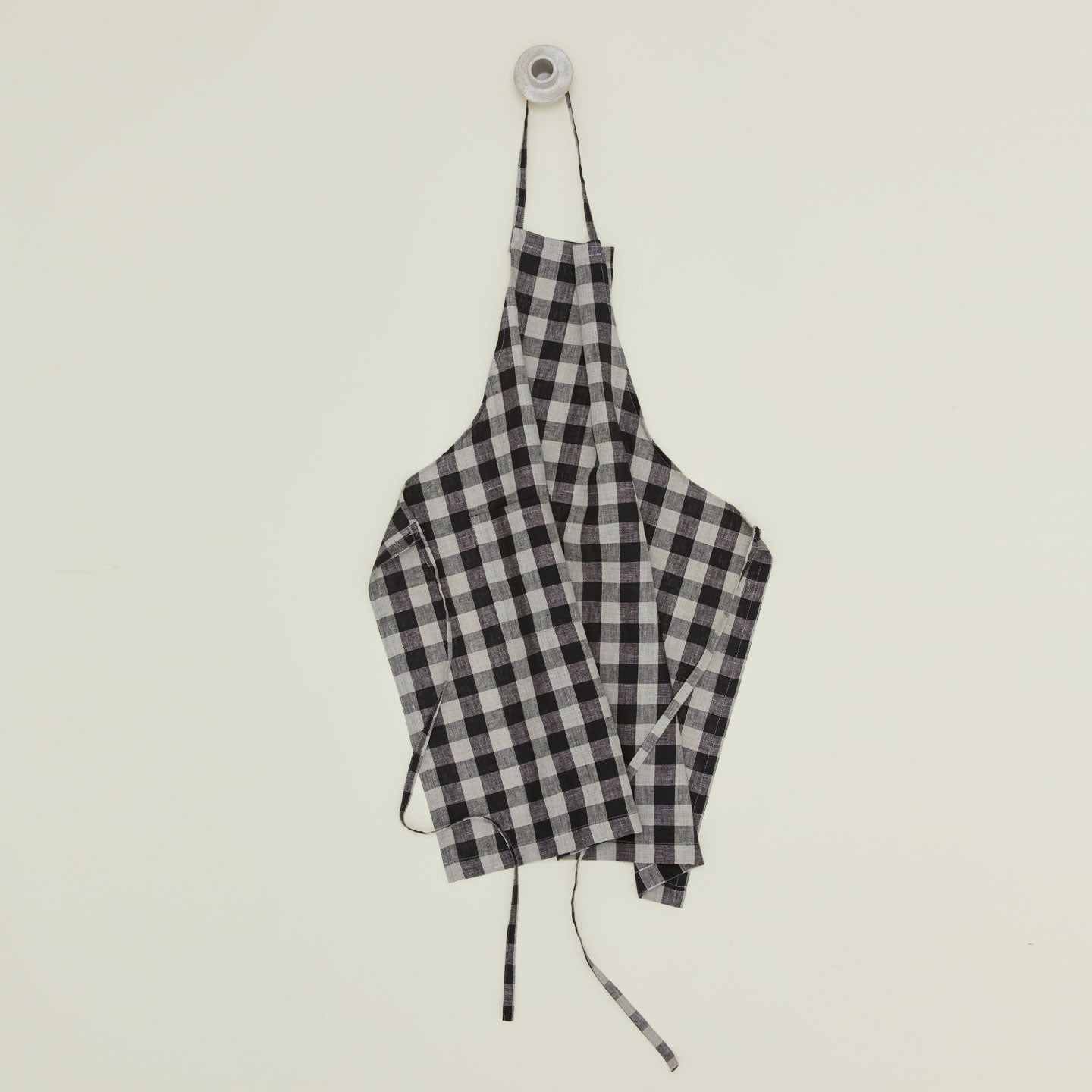 Linen Apron - Black Check