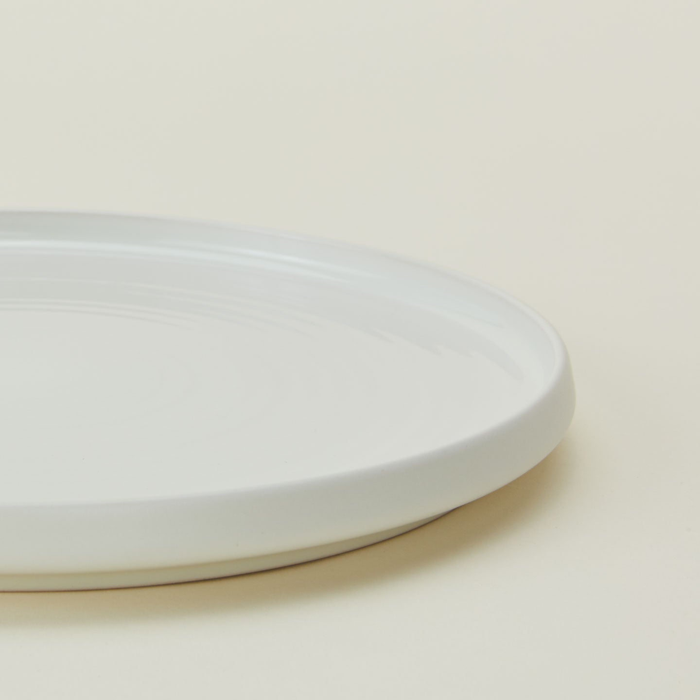 Close up of Essential Dinner Plate in Bone.