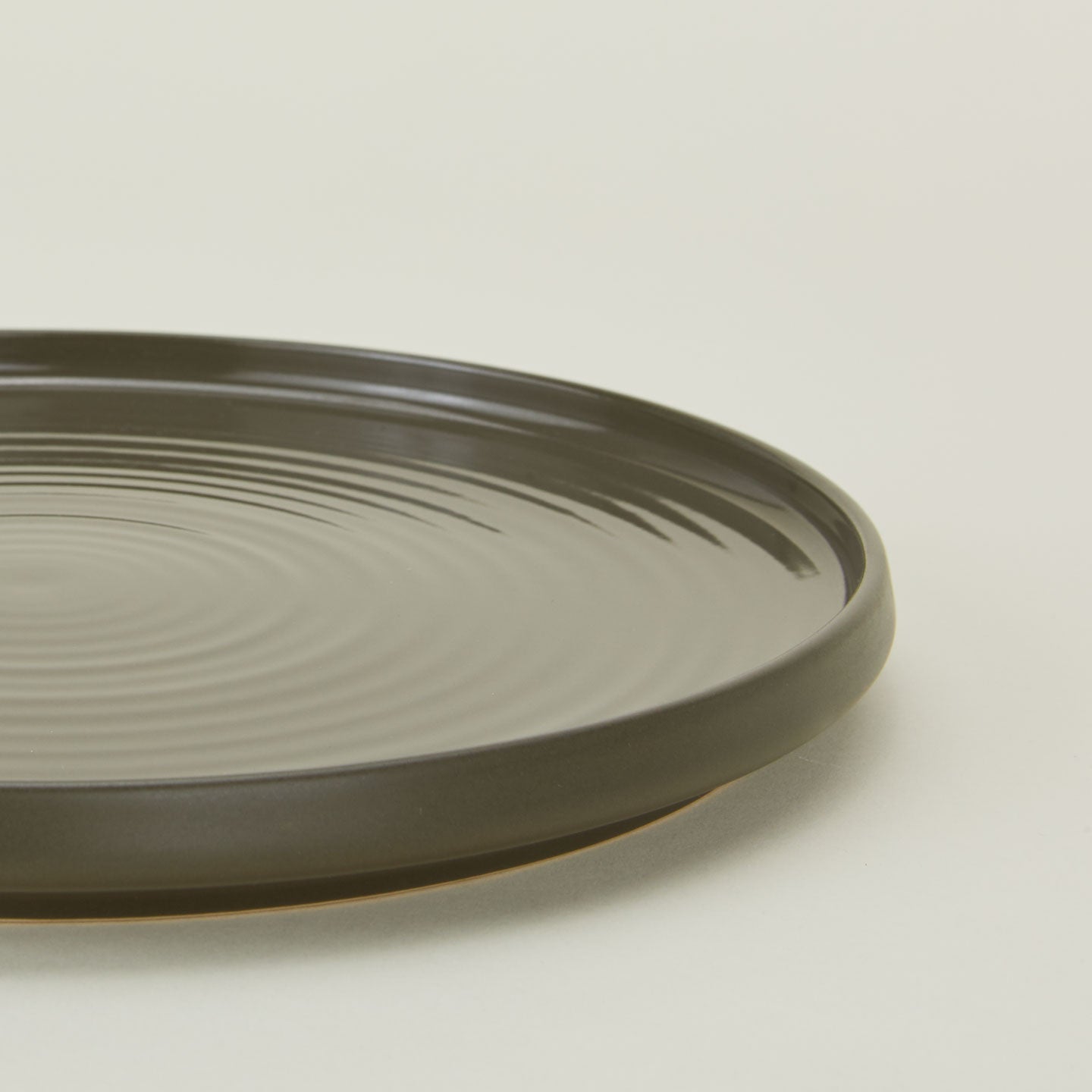 Close up of Essential Salad Plate in Olive.