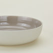 Close up of Essential Low Bowl in Light Grey.