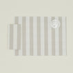 Essential Striped Dinner Napkin and Placemat in Ivory and Flax