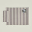 Essential Striped Placemat, Set of 4 - Light Grey/Dark Grey