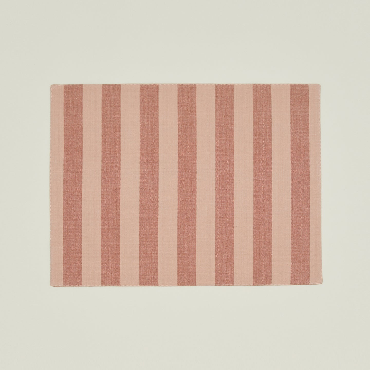 Essential Striped Placemat, Set of 4 - Blush/Terracotta
