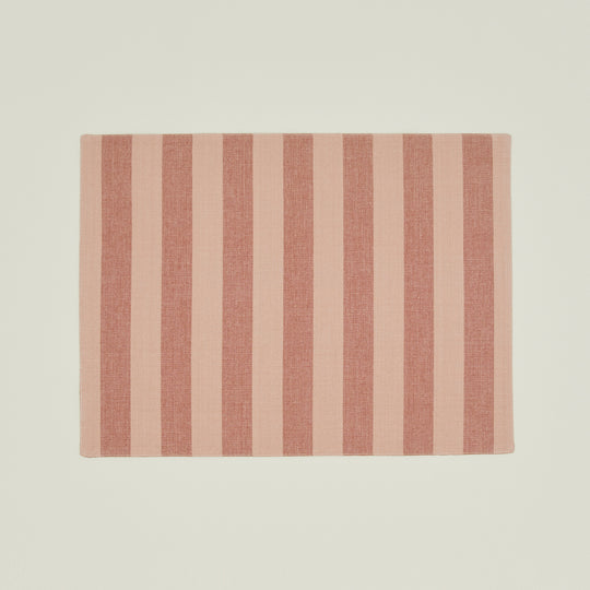 Essential Striped Placemat, Set of 4 - Blush/Terracotta