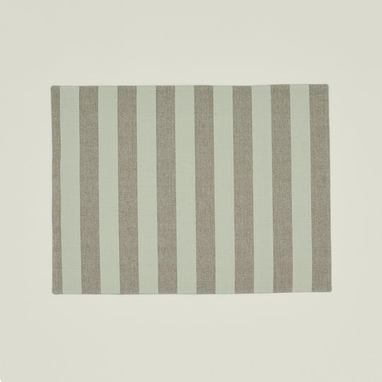 Essential Striped Placemat, Set of 4 - Sage/Olive