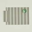 Essential Striped Dinner Napkin and Placemat in Olive and Sage