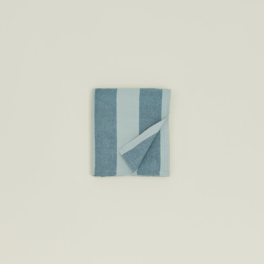 Essential Striped Tablecloth - Sky/Peacock