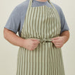Essential Striped Apron -Sage/Olive