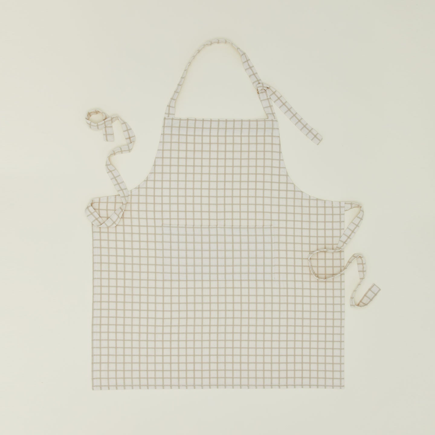 Essential Check Apron - Ivory/Flax