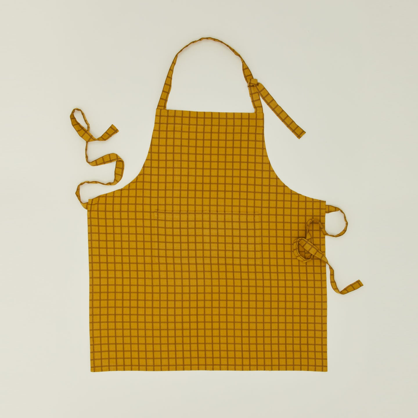 Essential Check Apron - Ivory/Flax
