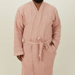 Simple Waffle Bathrobe - Blush