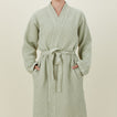 Simple Waffle Bathrobe - Sage