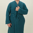 Simple Waffle Bathrobe - Peacock