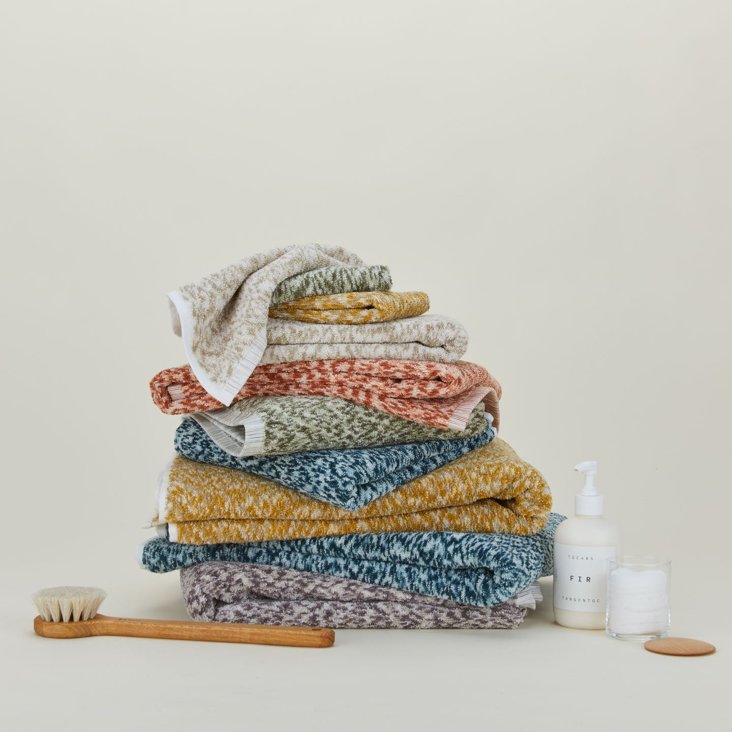 Space Dye Terry Towel - Terracotta