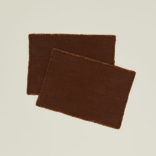 Jasper Placemat, Set of 2 - Leather Linen Wool