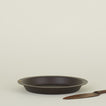 Spun iron pie dish with pie server