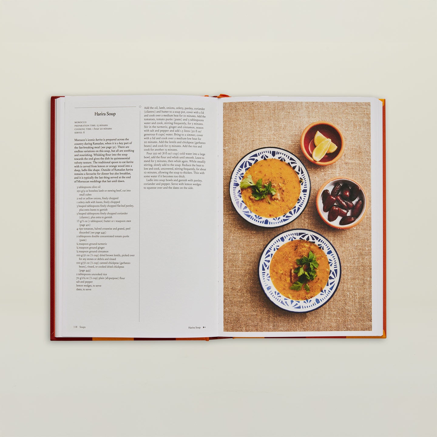 The North African cookbook open