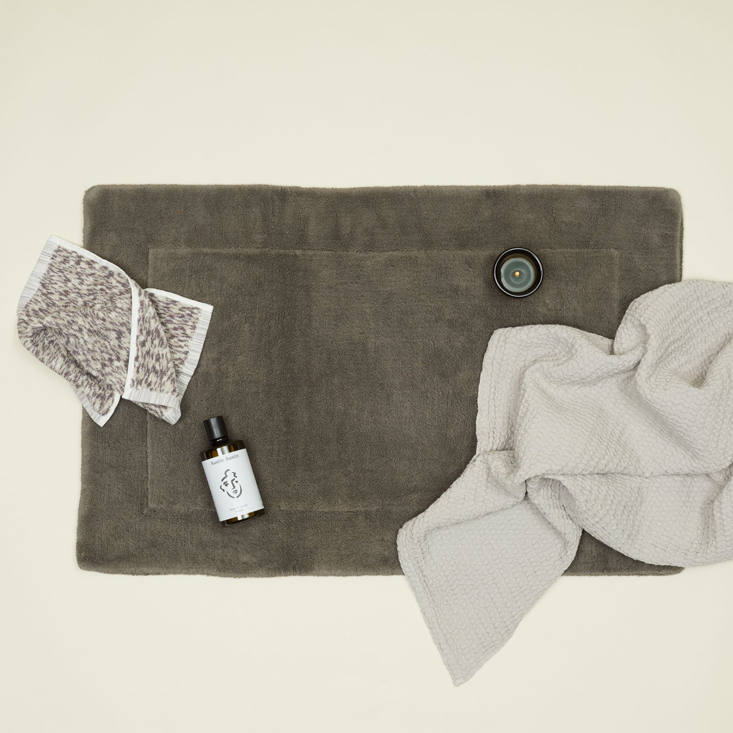 Simple Terry Bath Mat - Dark Grey