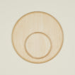 Overhead of simple wood chopping block in large and small