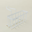 A modern hanging sponge caddy. 