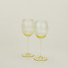 Ribbed White Wine Glass, Set of 2 - Amber