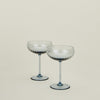 Ribbed Cocktail Coupe, Set of 2 - Blue