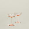 Ribbed Cocktail Coupe, Set of 2 - Blush