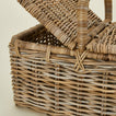Close up view of Basketly rattan picnic basket