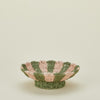 Woven Rope Footed Bowl - Green Stripe