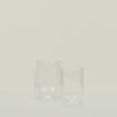 Two clear Boreal Tumblers in various sizes.