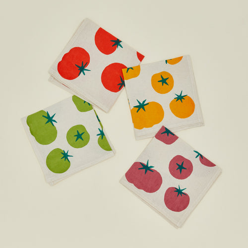 Tomato cocktail napkins