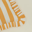 Close up view of Cabana Stripe Cushion in gold