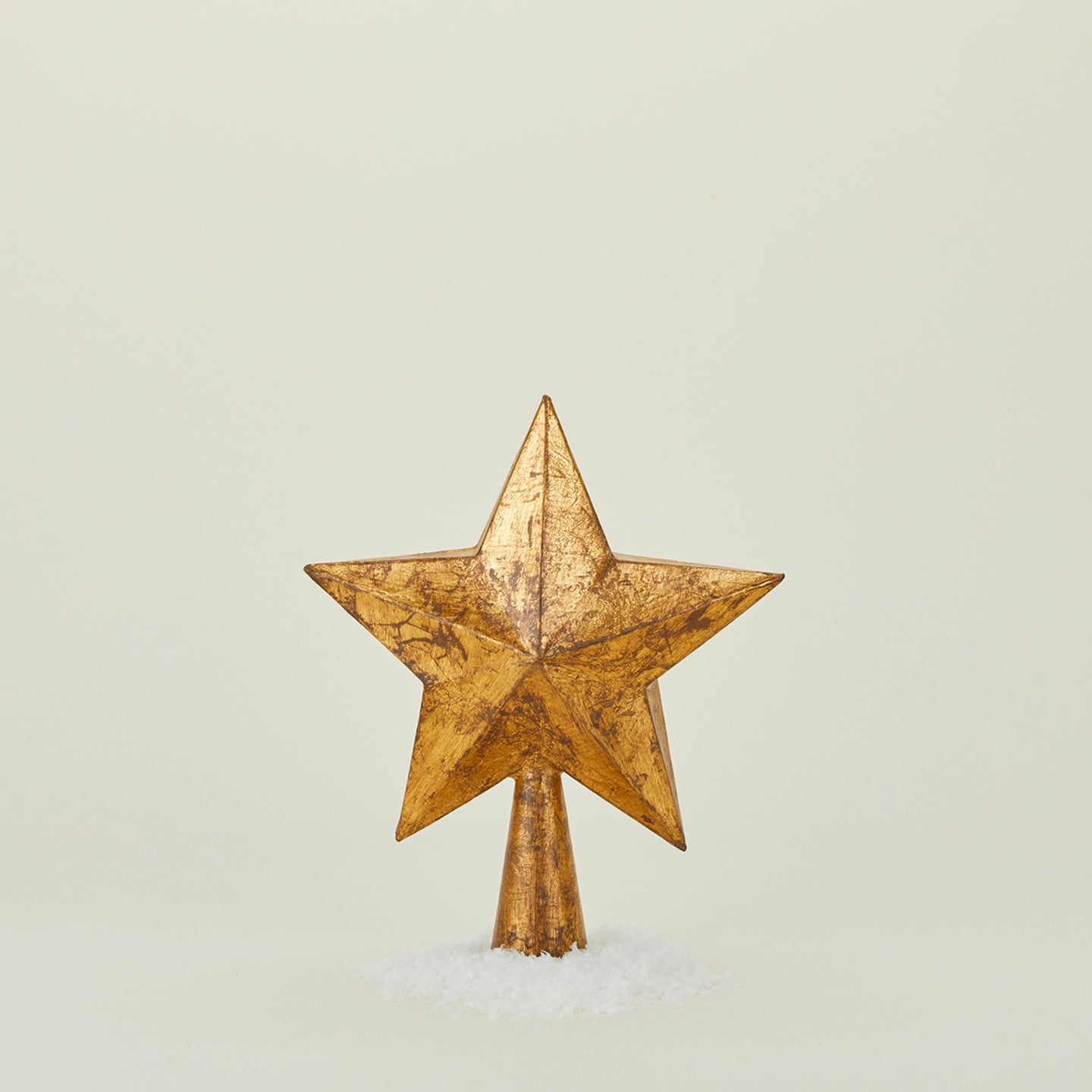 5 point star tree topper in gold
