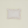 Block Printed Striped Ruffled Pillow Cover - Tan Stripe