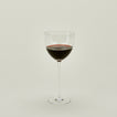 Crystalline wine glass with wine