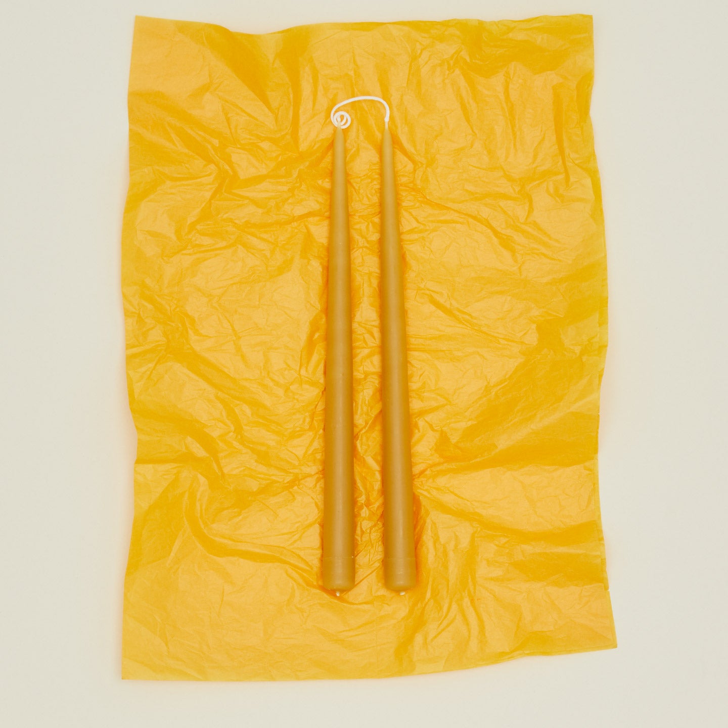 Danica taper candle pair in honey