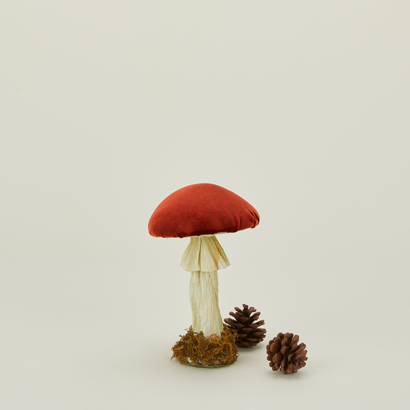 Handmade velvet mushroom red