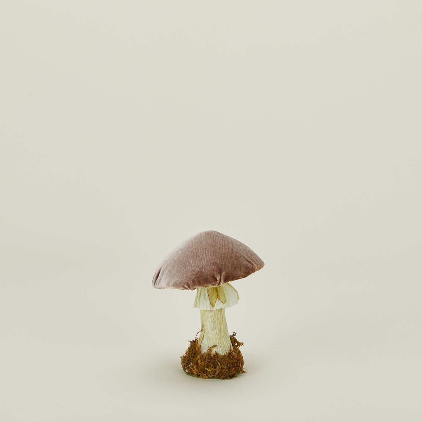 Handmade velvet mushroom taupe