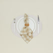 Rattan napkin ring with napkin and placesetting