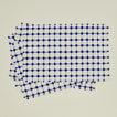 Dove and Donkey wicker fringed placemat in cobalt
