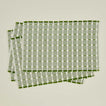 Dove and Donkey hopsack placemat in leaf