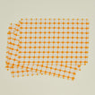 Dove and Donkey wicker fringed placemat in marigold