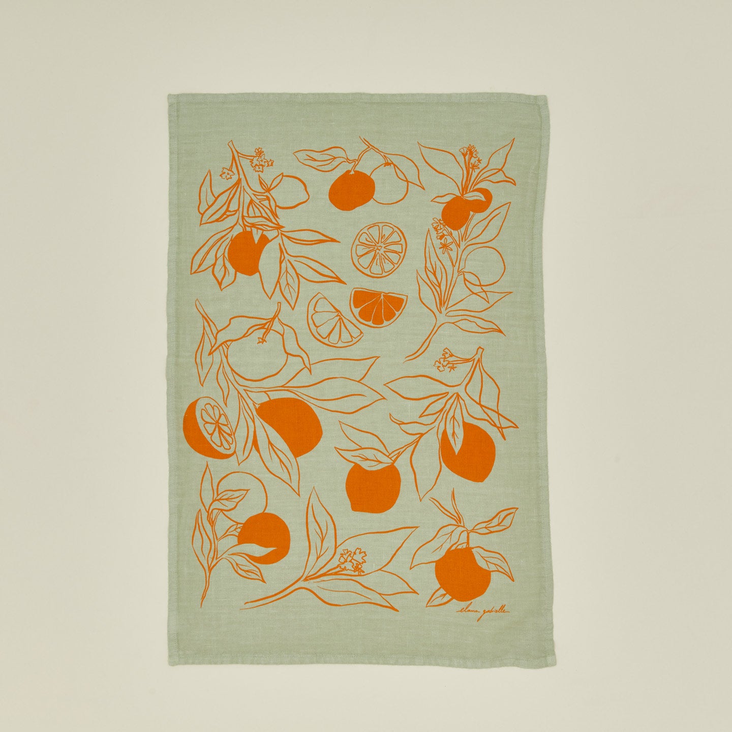 Clementine tea towel