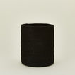 Essential woven wastebasket in black